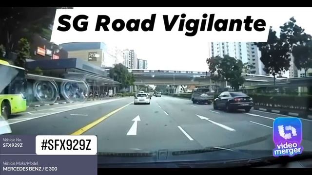 20aug2020 1555hrs paya lebar road #SGC929Z mercedes e300 reckless lane change & cutting off camcar смотреть онлайн