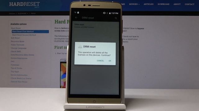 How to Remove DRM licenses in Elephone P8000 - Reset DRM смотреть онлайн