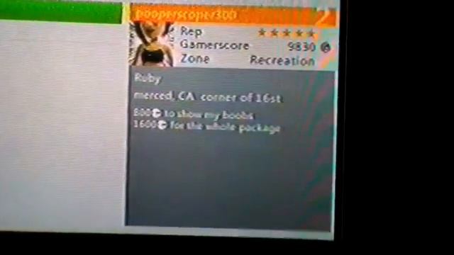 LOL random chick on Xbox Live's bio offers "XXX pics" for Xbox Points" смотреть онлайн