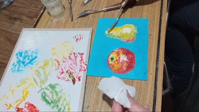 Рисовалка-болталка. Рисую фруктовые миниатюрки маслом. смотреть онлайн