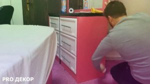 Бюджетная, но красивая реставрация трюмо с зеркалом с помощью пленки