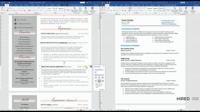 Marketing Resume / Curriculum Design - Madison Parker template - Ms Word Formatting смотреть онлайн
