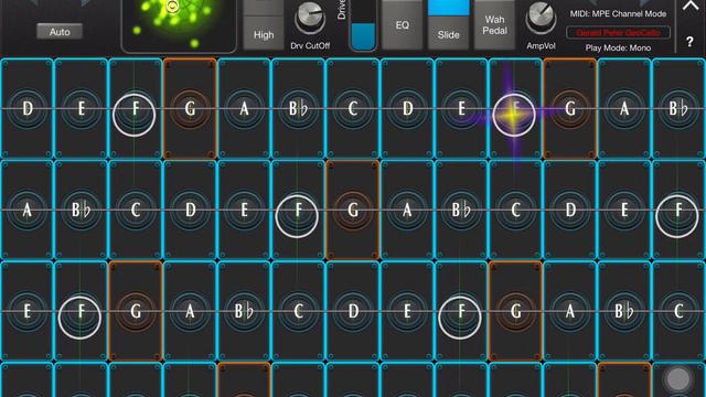 [2 Finger Cello Improv] Song1 by iOS App GeoShred with iPad SWAM Cello, performed by both hands (手機 смотреть онлайн