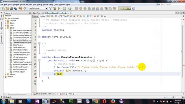 Create directory along with required parent directories in Java Netbeans смотреть онлайн