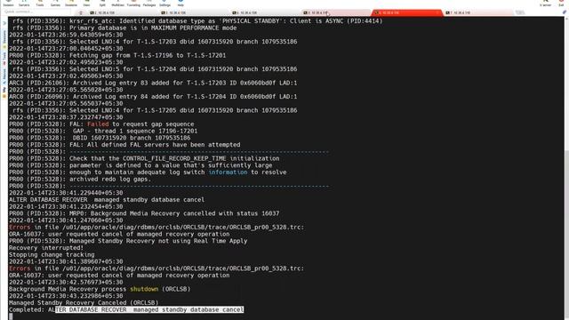 Rolling Forward a Physical Standby || DR database is out of sync || archivelog are missing смотреть онлайн