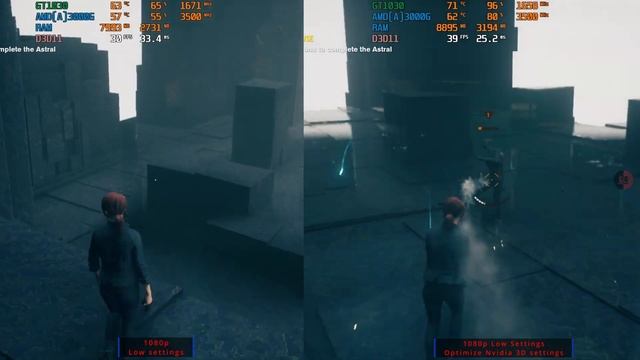 Control Game test AMD Athlon 3000G and GT1030 Nvidia Default 3D settings vs Optimize 3D Settings смотреть онлайн