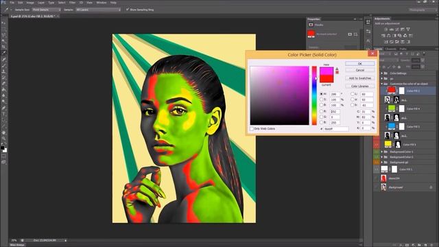 Effect Vector Digital Art Photoshop Action Tutorial смотреть онлайн