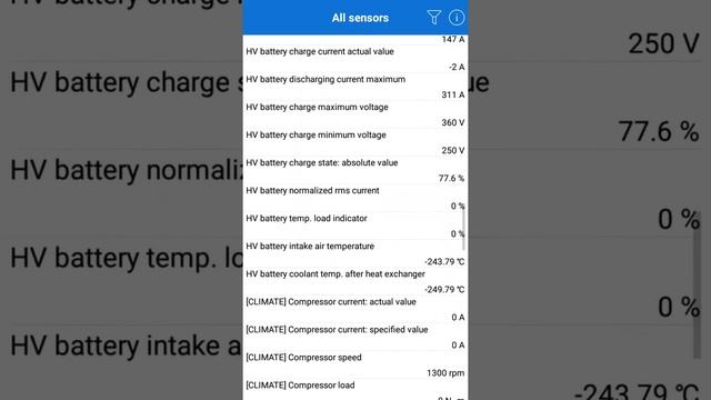 ⚡️Electric VW E-GOLF 2017 EV ?Car Scanner ELM OBD2 App  (Car Scanner PRO)  #OBD #eGolf #CarScanner