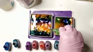 Эффект Петри с цветами в эпоксидной смоле. Спиртовые чернила + эпоксидка.