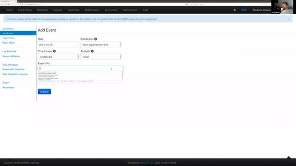 MISP General Usage Training - Part 1 of 2