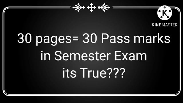 30 pages= 30 pass marks in semester exam it's True??? смотреть онлайн