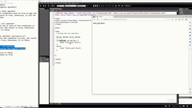 PHP Logical Operators | How to use the NOT operator in PHP | What is NOT Logical Operator смотреть онлайн