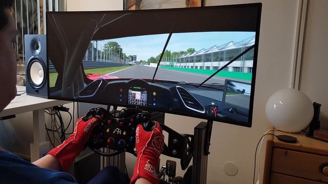 rFactor 2 Laser Scanned Monza with Ferrari 488 GT3 Evo Direct Drive FFB смотреть онлайн