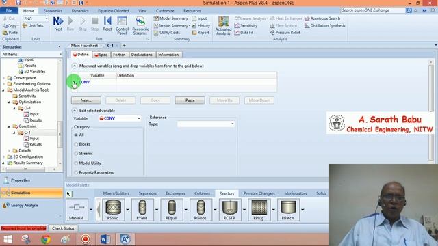 Lecture 39: Optimization of a two stage CSTR in Aspen смотреть онлайн