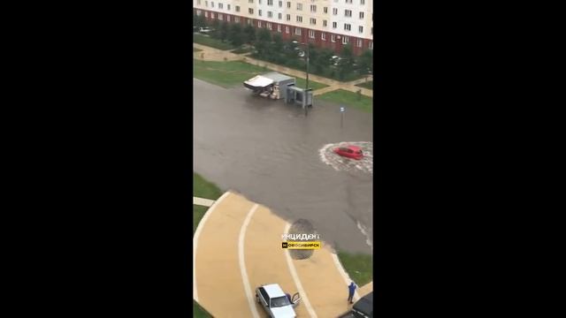 Новосибирск. Потоп в Новосибирске на Плющихе.