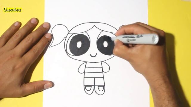 Como dibujar a Burbuja| las chicas super poderosas|how to draw burbuja| The Powerpuff Girls смотреть онлайн