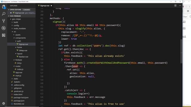 Project - Geo Ninjas in vue.js 12 Creating Firestore User Records смотреть онлайн