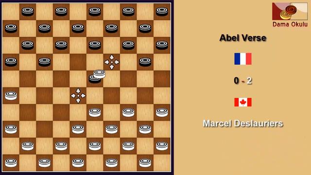 Abel Verse (FRA) - Marcel Deslauriers (CAN). Draughts World Championship. 1960. смотреть онлайн