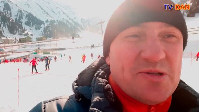 Не смеяться. Чимбулак катание на горных лыжах. смотреть онлайн