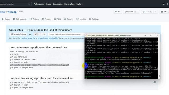 Git | support for password authentication was removed on | fatal: Authentication failed for | GitHu смотреть онлайн