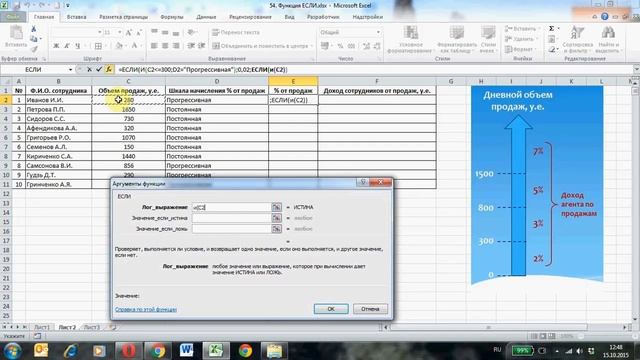 Функция ЕСЛИ Microsoft Excel, часть 2 смотреть онлайн