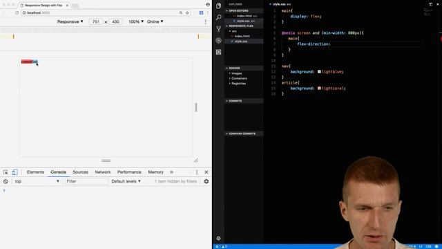 Responsive Design with Media Queries and Flexbox Layout смотреть онлайн