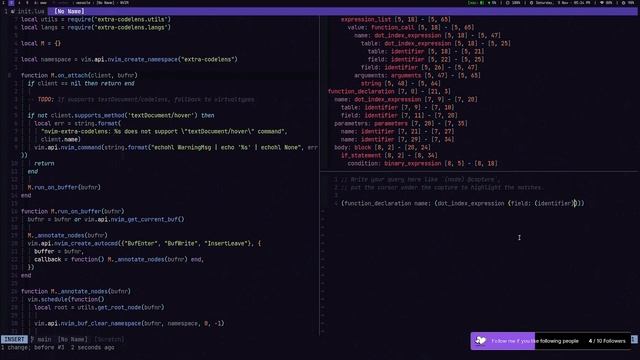 Building a neovim plugin for extra codelens information [Twitch VOD] смотреть онлайн