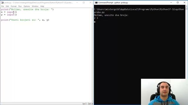 Python Programiranje - 13 - Unos Tastaturom смотреть онлайн
