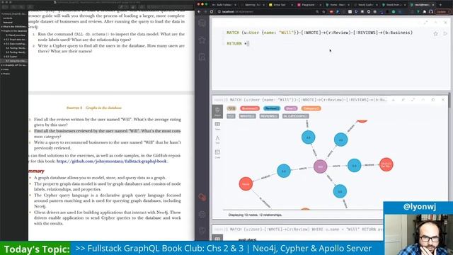 Fullstack GraphQL Book Club | Chapters 2 & 3: Neo4j, Cypher, & Apollo Server смотреть онлайн