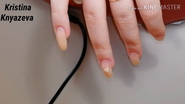 Коррекция нарощенных ногтей/втирка/ полигель/ блёсточки смотреть онлайн
