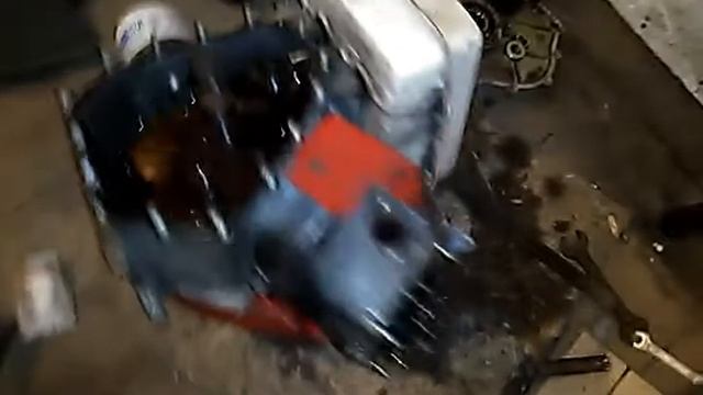 Ремонт мотоблока Агрос, часть первая, двигатель агрос разбираем, Мотоблок. смотреть онлайн