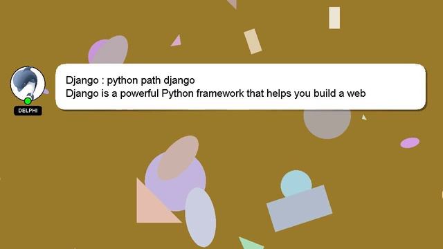 Django : python path django смотреть онлайн