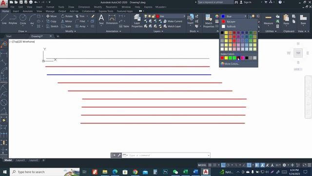 Line command in Autocad || Line Types || Line weight (thickness) смотреть онлайн