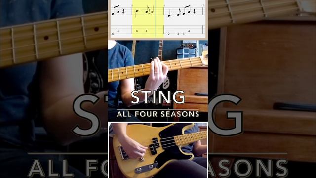 Sting - All four seasons (Verse 1) #tablature #basscover #fenderprecisionbass #basscoverwithtabs смотреть онлайн