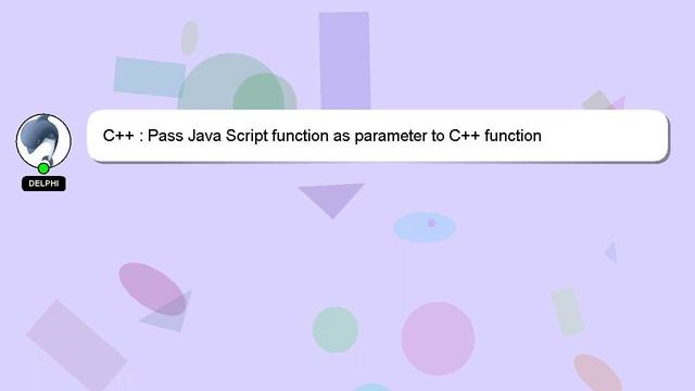 C++ : Pass Java Script function as parameter to C++ function смотреть онлайн