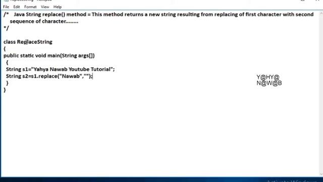 What is String replace method in java? смотреть онлайн