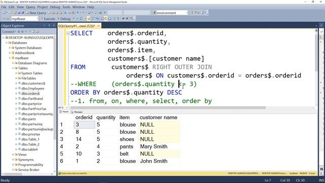 4 - Table Joins | Right Joins with Query Editor and Filtering Conditions | Technical Warna | смотреть онлайн