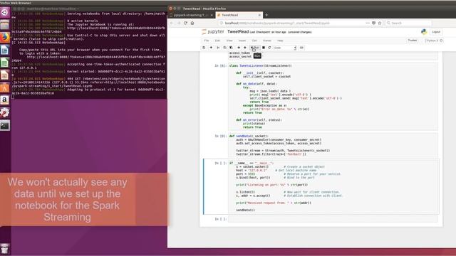 4. Pyspark Streaming: Streaming with Twitter Application Example смотреть онлайн