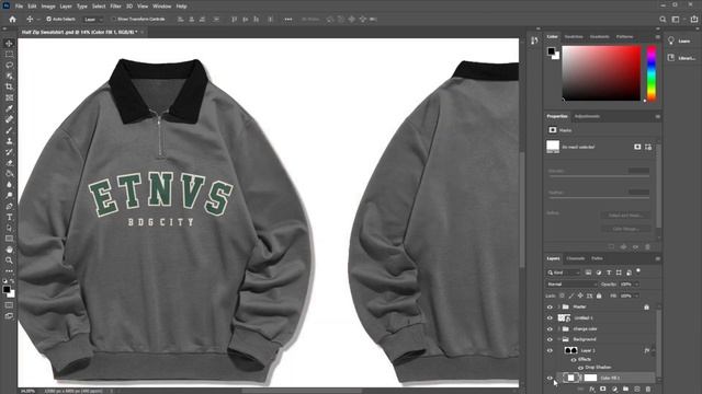 Free Mockup Half Zip Sweatshirt Mockup | Free Mockup PSD смотреть онлайн