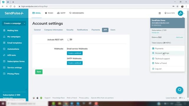 SendPulse 2.0 Integration for Bitrix24 смотреть онлайн
