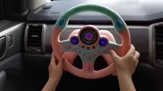 Demo On How To Stick Musical Steering Wheel Toys On Car Dashboard смотреть онлайн