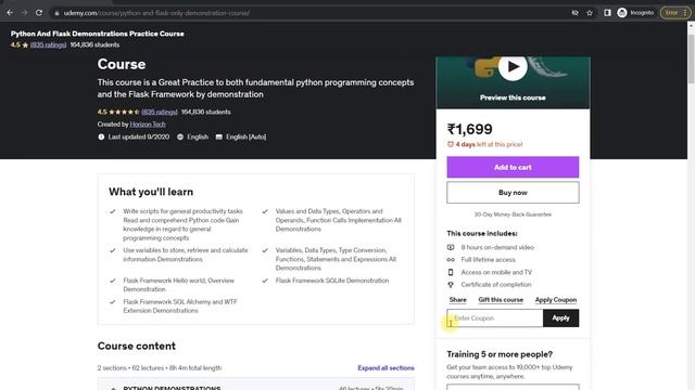 Free Udemy Course Access: Python And Flask Demonstrations Practice Course смотреть онлайн