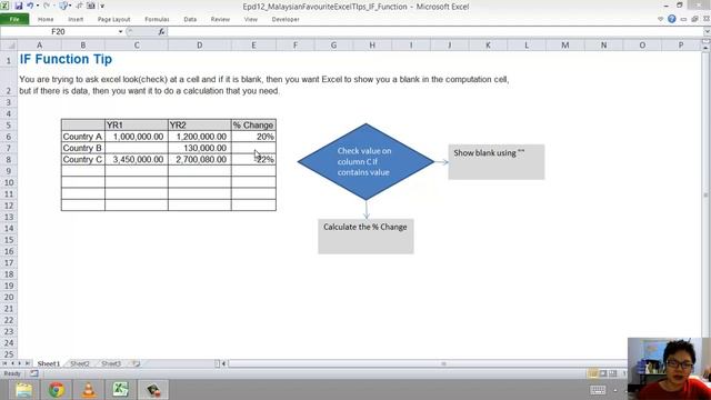 Epd12 Malaysian Favourite Excel Tips IF Function смотреть онлайн