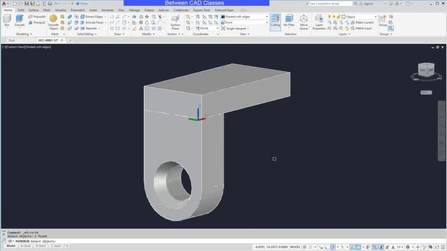 AutoCAD 3D: Mirroring 3D Objects смотреть онлайн