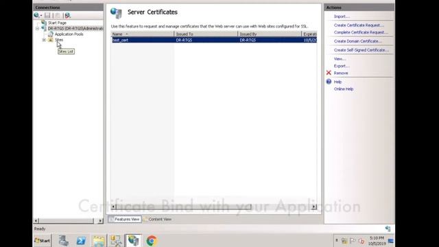 Create Self Sign SSL certificate in IIS web server 7 смотреть онлайн