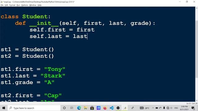 Classes and Instances | OOP in Python Hindi смотреть онлайн