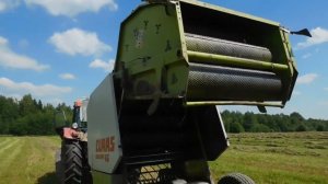 Сенокос 2022!Катаем сено.Пресс Claas 46!Обмотка сеткой!