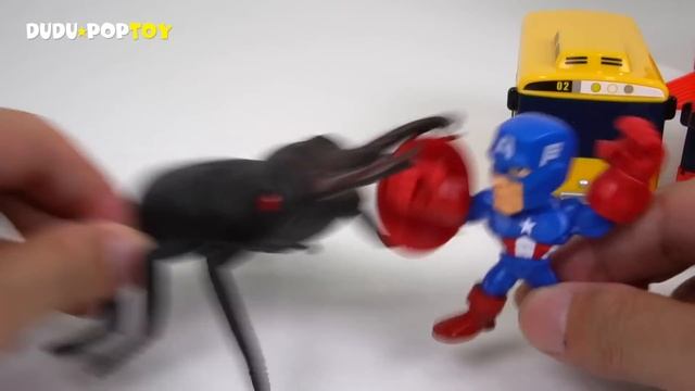 Marvel Avengers bigger and smaller transform rush! - DuDuPopTOY смотреть онлайн