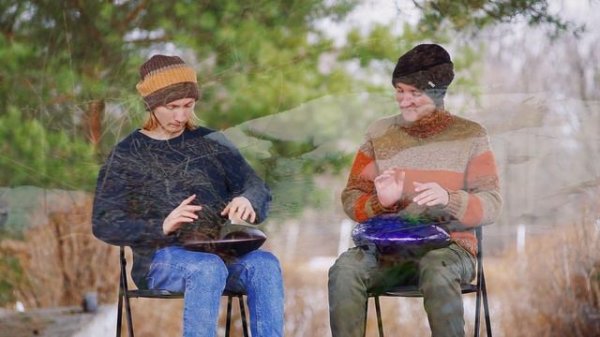 Игра на глюкофонах дуэтом / Playing on Steel Tongue Drum, tank drum, happy drum, hapi drum
