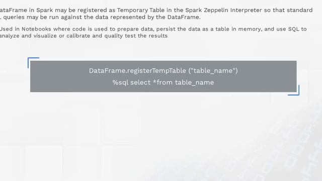 Spark Data Frame Conversion To Temporary Table смотреть онлайн